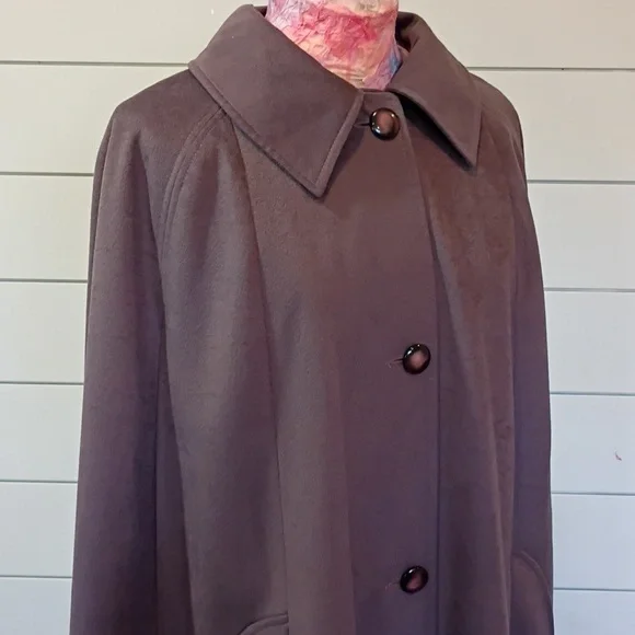Vintage All Weather Cape Plum 80s Autumn Outerwear - Picture 4 of 6
